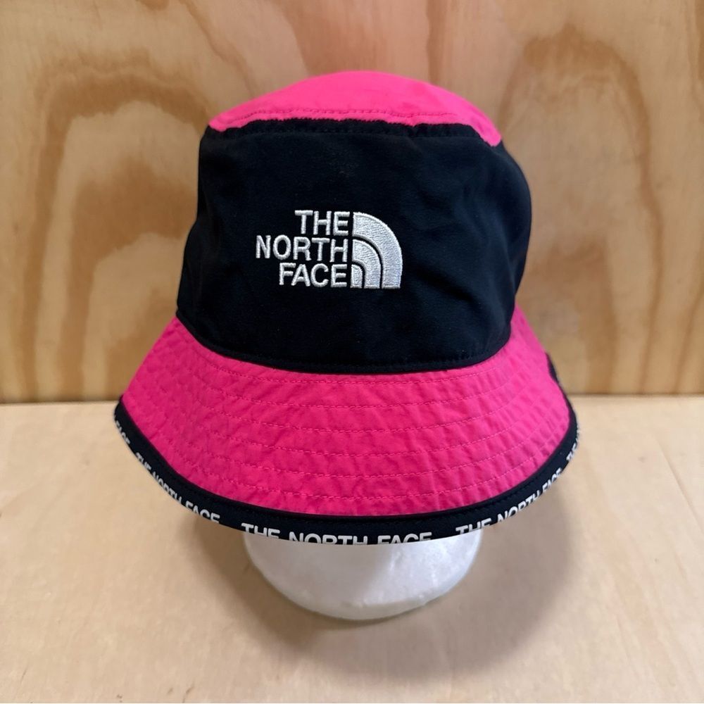 NORTH FACE UNISEX SUMMER PINK BLACK Logo Brim Lightweight CYPRESS BUCKET HAT S/M